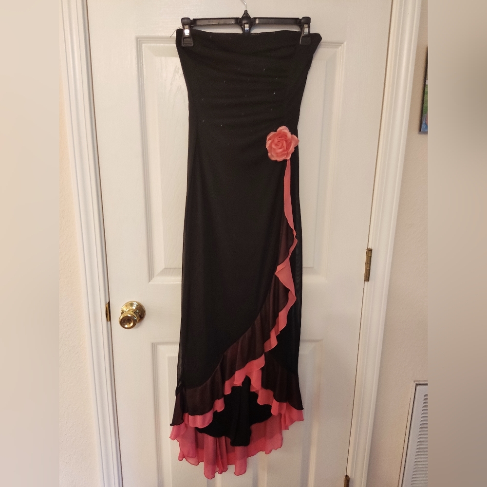 Party Cocktail Elegant Rampage Dress Size S Fit And Flare Black And Pink Layared